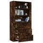 Aparador alto madera contrachapada roble ahumado de vidaXL, Aparadores - Ref: Foro24-3185396, Precio: 167,15 €, Descuento: %