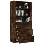 Hohes Sideboard aus geräuchertem Eichensperrholz von vidaXL, Sideboards - Ref: Foro24-3185396, Preis: 158,93 €, Rabatt: %