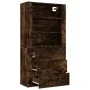 Tall smoked oak plywood sideboard by vidaXL, Sideboards - Ref: Foro24-3185396, Price: 158,93 €, Discount: %