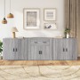 Sideboards 3 Stück Sonoma graues Sperrholz von vidaXL, Sideboards - Ref: Foro24-3185421, Preis: 268,28 €, Rabatt: %