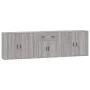 Sideboards 3 pieces Sonoma gray plywood by vidaXL, Sideboards - Ref: Foro24-3185421, Price: 263,74 €, Discount: %