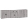 Sideboards 3 Stück Sonoma graues Sperrholz von vidaXL, Sideboards - Ref: Foro24-3185421, Preis: 268,28 €, Rabatt: %