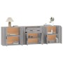 Sideboards 3 Stück Sonoma graues Sperrholz von vidaXL, Sideboards - Ref: Foro24-3185421, Preis: 268,28 €, Rabatt: %