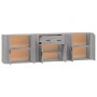 Aparadores 3 piezas madera contrachapada gris Sonoma de vidaXL, Aparadores - Ref: Foro24-3185421, Precio: 280,33 €, Descuento: %