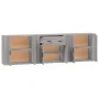Sideboards 3 pieces Sonoma gray plywood by vidaXL, Sideboards - Ref: Foro24-3185421, Price: 263,74 €, Discount: %