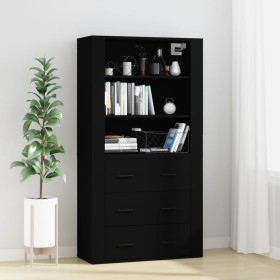 Hohes schwarzes Sperrholz-Sideboard von vidaXL, Sideboards - Ref: Foro24-3185392, Preis: 155,75 €, Rabatt: %