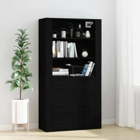 Tall black plywood sideboard by vidaXL, Sideboards - Ref: Foro24-3185392, Price: 153,51 €, Discount: %