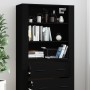 Aparador alto madera contrachapada negro de vidaXL, Aparadores - Ref: Foro24-3185392, Precio: 155,58 €, Descuento: %