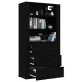 Tall black plywood sideboard by vidaXL, Sideboards - Ref: Foro24-3185392, Price: 153,51 €, Discount: %