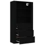 Tall black plywood sideboard by vidaXL, Sideboards - Ref: Foro24-3185392, Price: 153,51 €, Discount: %