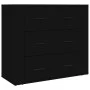 Tall black plywood sideboard by vidaXL, Sideboards - Ref: Foro24-3185392, Price: 153,51 €, Discount: %