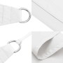 Toldo de vela triangular tela Oxford blanco 6x6x6 m