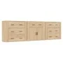 3-teilige Sideboards Sperrholz Sonoma Eiche Farbe von vidaXL, Sideboards - Ref: Foro24-3185426, Preis: 275,37 €, Rabatt: %