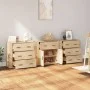 3-teilige Sideboards Sperrholz Sonoma Eiche Farbe von vidaXL, Sideboards - Ref: Foro24-3185426, Preis: 275,37 €, Rabatt: %