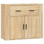 Aparadores 3 piezas madera contrachapada color roble sonoma de vidaXL, Aparadores - Ref: Foro24-3185426, Precio: 289,67 €, De...