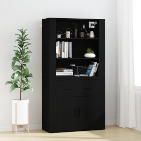 Hohes Sideboard Sperrholz schwarz von vidaXL, Sideboards - Ref: Foro24-3185376, Preis: 132,18 €, Rabatt: %