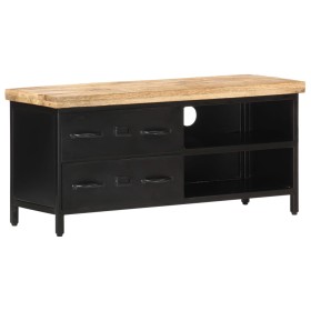 Mueble para TV de madera maciza de mango rugosa 90x30x41 cm