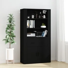 Tall black plywood sideboard by vidaXL, Sideboards - Ref: Foro24-3185376, Price: 130,52 €, Discount: %