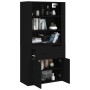 Hohes Sideboard Sperrholz schwarz von vidaXL, Sideboards - Ref: Foro24-3185376, Preis: 132,18 €, Rabatt: %