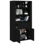 Tall black plywood sideboard by vidaXL, Sideboards - Ref: Foro24-3185376, Price: 132,18 €, Discount: %