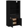 Tall black plywood sideboard by vidaXL, Sideboards - Ref: Foro24-3185376, Price: 132,18 €, Discount: %