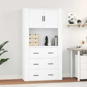 Hohes Sideboard aus weißem Sperrholz von vidaXL, Sideboards - Ref: Foro24-3185383, Preis: 169,44 €, Rabatt: %