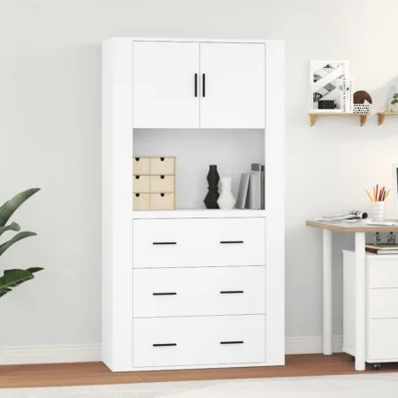 Hohes Sideboard aus weißem Sperrholz von vidaXL, Sideboards - Ref: Foro24-3185383, Preis: 169,44 €, Rabatt: %