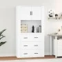Hohes Sideboard aus weißem Sperrholz von vidaXL, Sideboards - Ref: Foro24-3185383, Preis: 169,44 €, Rabatt: %