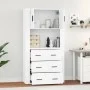 Hohes Sideboard aus weißem Sperrholz von vidaXL, Sideboards - Ref: Foro24-3185383, Preis: 169,44 €, Rabatt: %