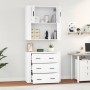Aparador alto madera contrachapada blanco de vidaXL, Aparadores - Ref: Foro24-3185383, Precio: 172,15 €, Descuento: %