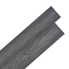 Lamas para suelo de PVC autoadhesivas 5,02m² 2mm negro y blanco
