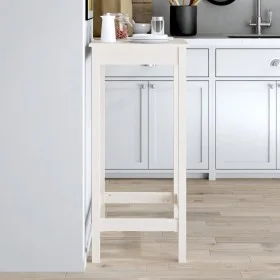 High bar table solid white pine wood 50x50x110 cm by vidaXL, Kitchen and dining tables - Ref: Foro24-833264, Price: 62,40 €, ...