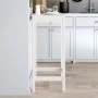 Hoher Stehtisch aus massivem weißem Kiefernholz 50x50x110 cm von vidaXL, Küchen- und Esstische - Ref: Foro24-833264, Preis: 6...