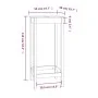 High bar table solid white pine wood 50x50x110 cm by vidaXL, Kitchen and dining tables - Ref: Foro24-833264, Price: 62,52 €, ...