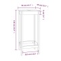 Hoher Stehtisch aus massivem weißem Kiefernholz 50x50x110 cm von vidaXL, Küchen- und Esstische - Ref: Foro24-833264, Preis: 6...