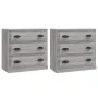 Aparadores 2 piezas madera contrachapada gris Sonoma de vidaXL, Aparadores - Ref: Foro24-3185245, Precio: 186,36 €, Descuento: %