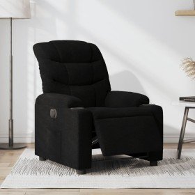 Sillón reclinable eléctrico de tela negro Sillón reclinable eléctrico de tela negro
