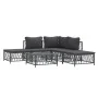 6-teiliges Gartenmöbel-Set mit anthrazitfarbenen Stahlkissen von vidaXL, Gartensets - Ref: Foro24-3186881, Preis: 433,76 €, R...