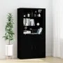 Aparador alto madera contrachapada negro de vidaXL, Aparadores - Ref: Foro24-3185360, Precio: 140,58 €, Descuento: %