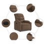 Sillón reclinable eléctrico de tela marrón