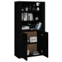 Aparador alto madera contrachapada negro de vidaXL, Aparadores - Ref: Foro24-3185360, Precio: 140,58 €, Descuento: %