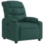 Sillón reclinable eléctrico tela verde oscuro