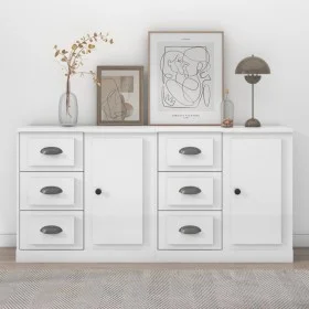 2 plywood white gloss sideboards by vidaXL, Sideboards - Ref: Foro24-3185225, Price: 164,45 €, Discount: %