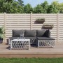 5-teiliges Gartenmöbel-Set und weiße Stahlkissen von vidaXL, Gartensets - Ref: Foro24-3186854, Preis: 295,00 €, Rabatt: %