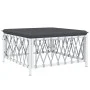 Juego de muebles de jardín 5 piezas y cojines acero blanco de vidaXL, Conjuntos de jardín - Ref: Foro24-3186854, Precio: 289,...