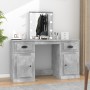 Betongrauer LED-Schminktisch 130x50x132,5 cm von vidaXL, Schlafzimmerkommoden - Ref: Foro24-3185347, Preis: 163,99 €, Rabatt: %