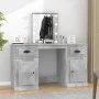 Concrete gray LED dressing table 130x50x132.5 cm by vidaXL, Bedroom Dressers - Ref: Foro24-3185347, Price: 163,99 €, Discount: %