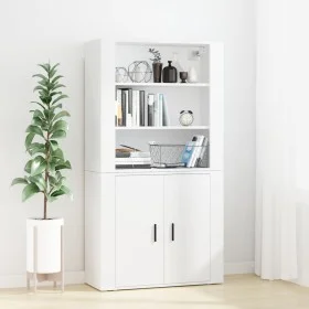 Hohes weißes Sideboard aus Sperrholz von vidaXL, Sideboards - Ref: Foro24-3185359, Preis: 141,58 €, Rabatt: %