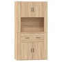 Hohes Sideboard aus eichenfarbenem Sperrholz von vidaXL, Sideboards - Ref: Foro24-3185370, Preis: 177,27 €, Rabatt: %