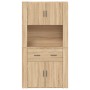 Hohes Sideboard aus eichenfarbenem Sperrholz von vidaXL, Sideboards - Ref: Foro24-3185370, Preis: 177,27 €, Rabatt: %